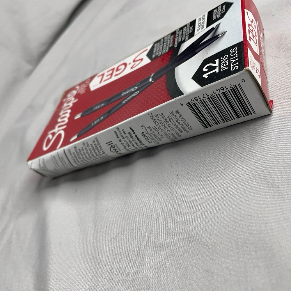 Sharpie S-Gel Black Ink 0.7mm Medium Point Pens 12 Pack Smooth No Smear NEW - Picture 2 of 5